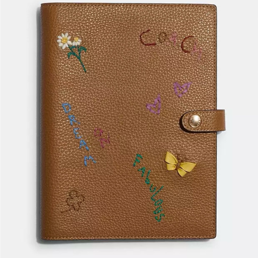 Coach Notebook with Diary Embroidery